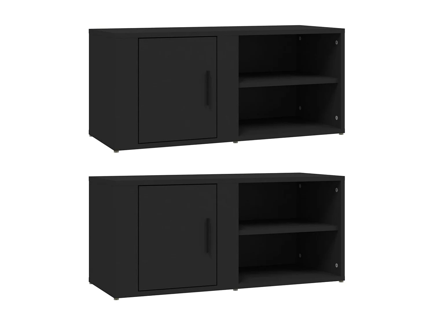Arnaldo Tv-meubels 2 st 80x31,5x36 cm bewerkt hout zwart