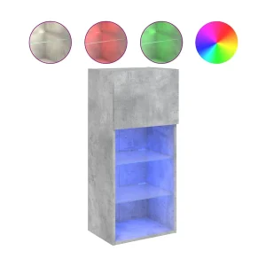 Almar Tv-meubel met LED-verlichting 40,5x30x90 cm betongrijs Almar Tv-meubel met LED-verlichting 40,5x30x90 cm betongrijs