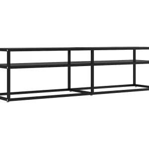 Ballypatrick  Tv-meubel 160x40x40,5 gehard glas zwart