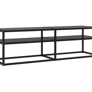 Ballypatrick  Tv-meubel 140x40x40,5 cm gehard glas zwart