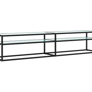 Ballypatrick Tv-meubel 200x40x40,5 cm gehard glas witmarmerkleurig Ballypatrick Tv-meubel 200x40x40,5 cm gehard glas witmarmerkleurig
