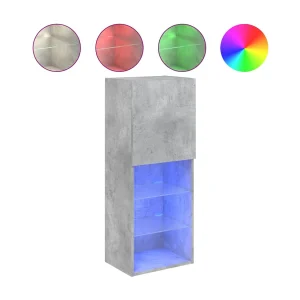 Almar Tv-meubel met LED-verlichting 40,5x30x102 cm betongrijs Almar Tv-meubel met LED-verlichting 40,5x30x102 cm betongrijs