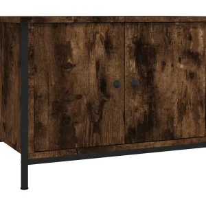 Ballyknockan  Tv-meubel met deuren 60x35x45 cm bewerkt hout gerookt eiken