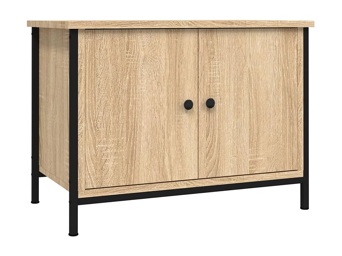 Ballyknockan Tv-meubel met deuren Sonoma eiken 60x35x45 cm bewerkt hout