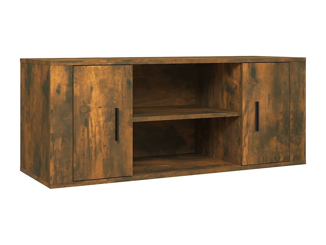 Åse Kristine Tv-meubel 100x35x40 cm bewerkt hout gerookt eikenkleurig