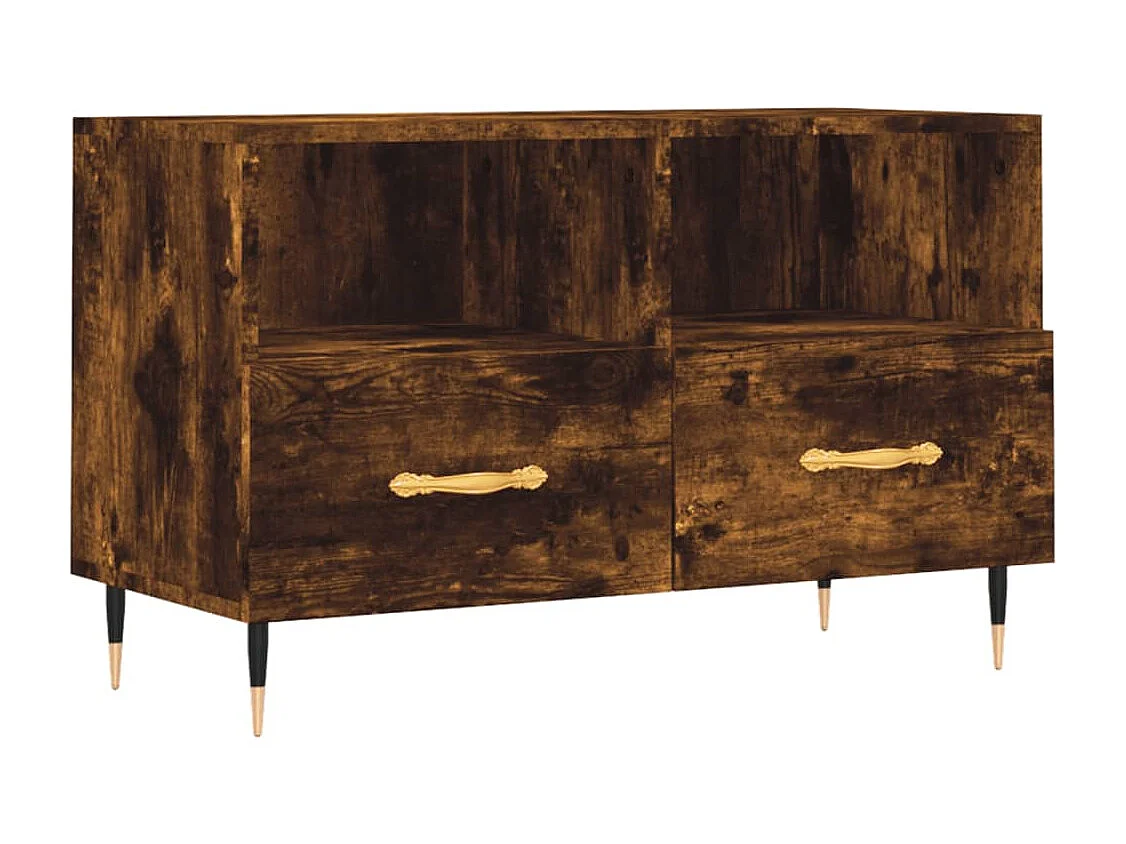 Arroyo Grande Tv-meubel 80x36x50 cm bewerkt hout gerookt eikenkleurig