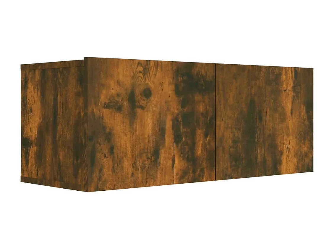 Ballinger Tv-meubel 80x30x30 cm bewerkt hout gerookt eikenkleurig