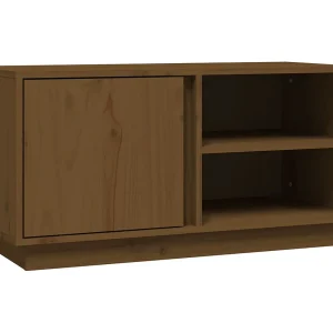 Anne-Suzanne  Tv-meubel 80x35x40,5 cm massief grenenhout honingbruin