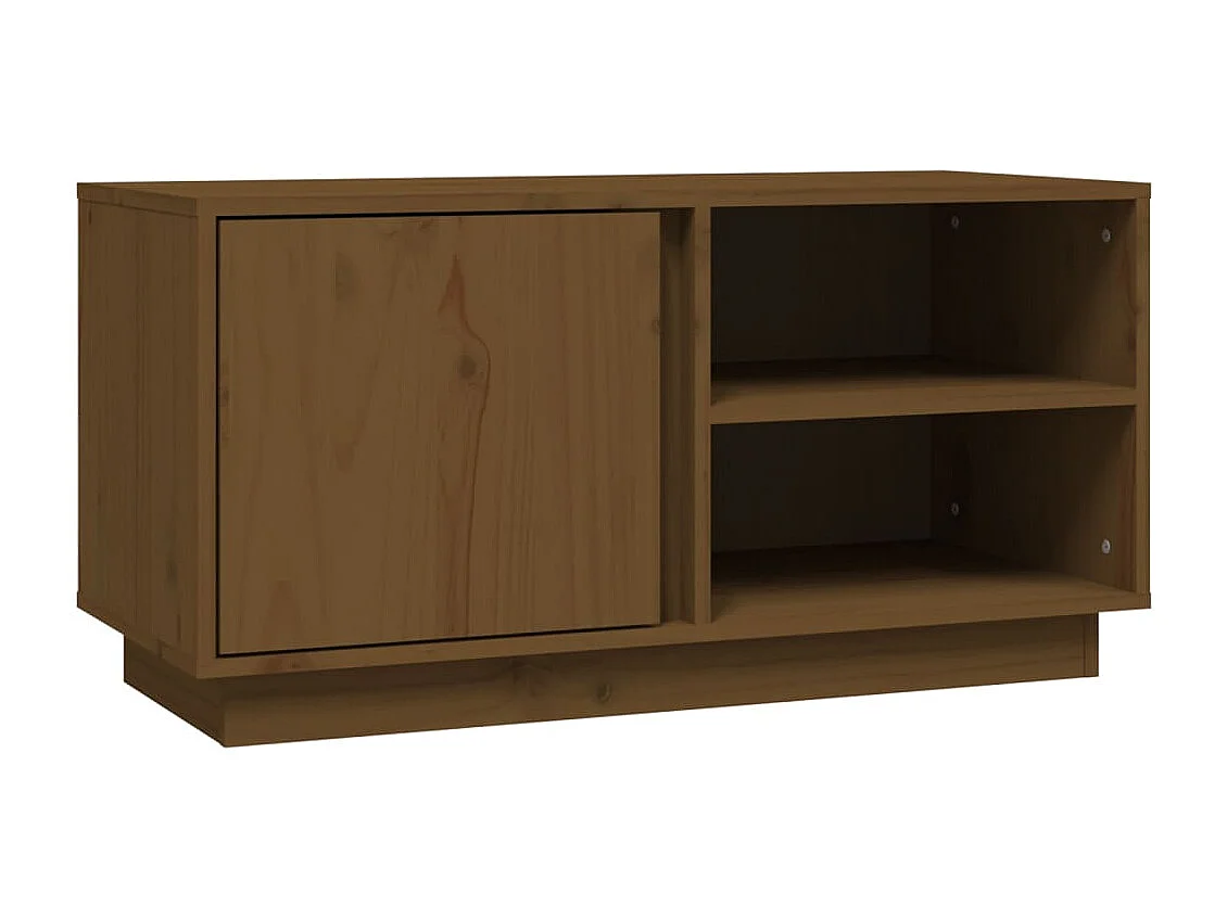 Anne-Suzanne Tv-meubel 80x35x40,5 cm massief grenenhout honingbruin