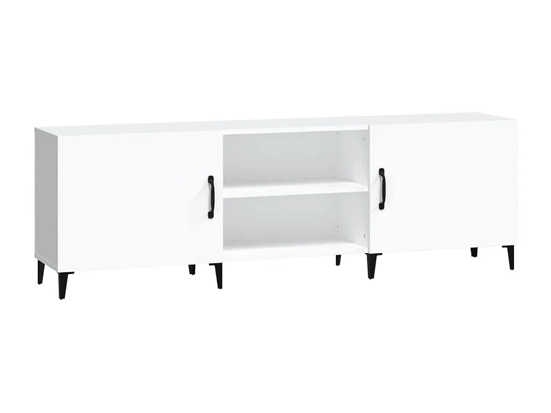 Aglish Tv-meubel 150x30x50 cm bewerkt hout wit
