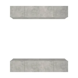 Assumption Tv-meubelen 4 st 80x30x30 cm bewerkt hout betongrijs Assumption Tv-meubelen 4 st 80x30x30 cm bewerkt hout betongrijs
