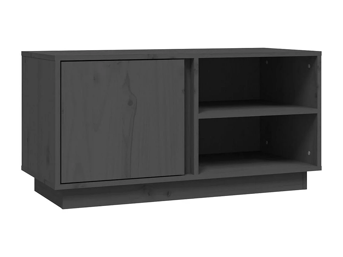 Anne-Suzanne Tv-meubel 80x35x40,5 cm massief grenenhout grijs