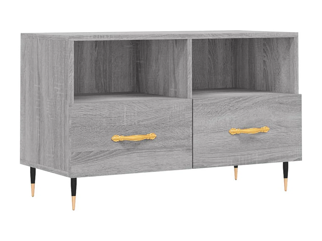 Arroyo Grande Tv-meubel 80x36x50 cm bewerkt hout grijs sonoma eikenkleurig