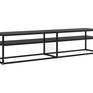Ballypatrick  Tv-meubel 180x40x40,5 cm gehard glas zwart