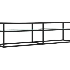 Ballypatrick  Tv-meubel 160x40x40,5 cm gehard glas witmarmerkleurig