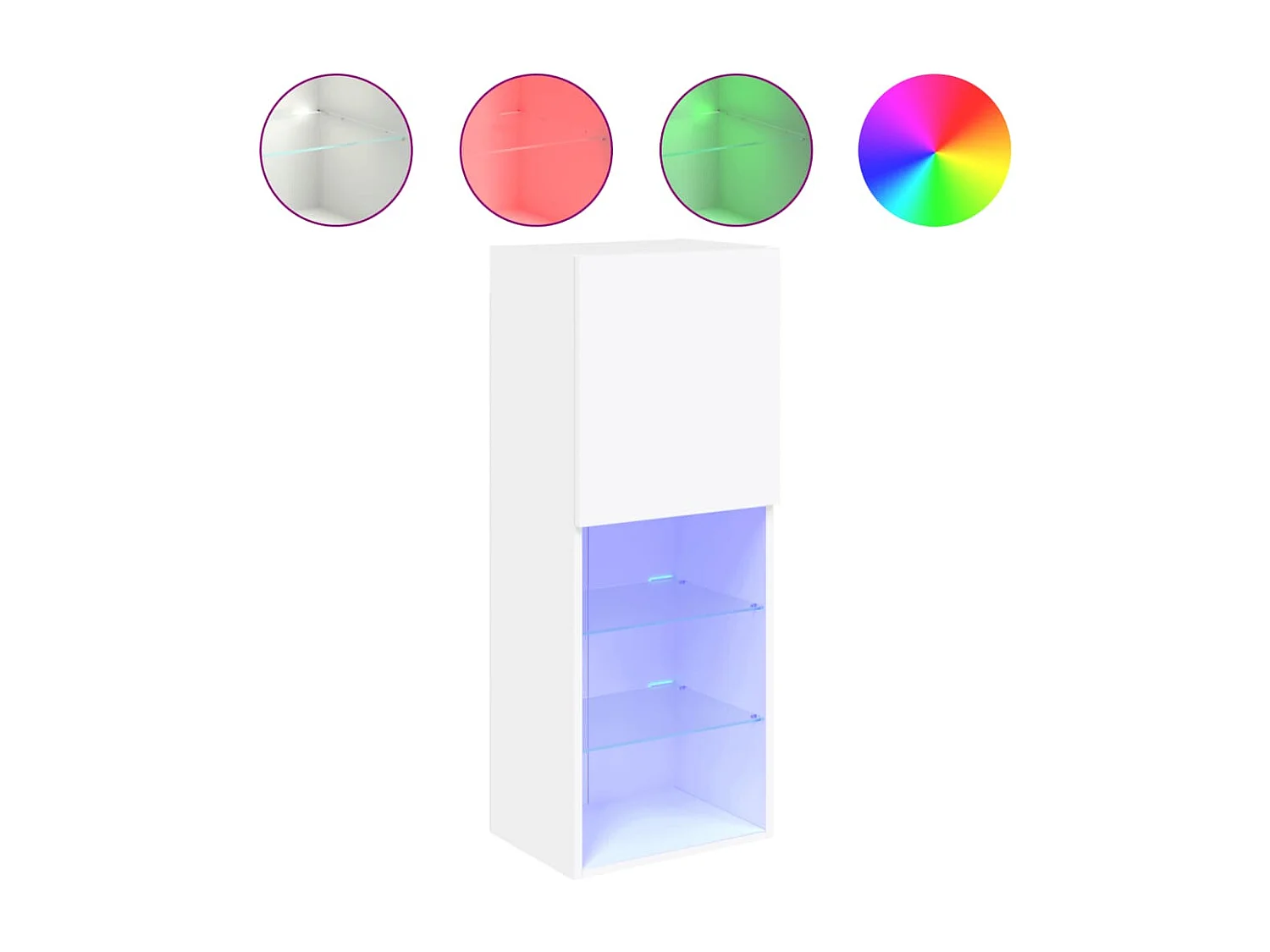 Almar Tv-meubel met LED-verlichting 40,5x30x102 cm wit