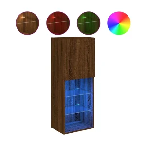 Almar Tv-meubel met LED-verlichting 40,5x30x102 cm bruin eikenkleur Almar Tv-meubel met LED-verlichting 40,5x30x102 cm bruin eikenkleur