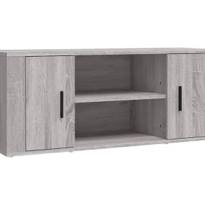Åse Kristine Tv-meubel 100x35x40 cm bewerkt hout grijs sonoma eikenkleurig Åse Kristine Tv-meubel 100x35x40 cm bewerkt hout grijs sonoma eikenkleurig