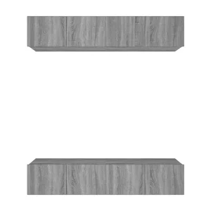 Assumption Tv-meubelen 4 st 80x30x30 cm bewerkt hout grijs sonoma eiken Assumption Tv-meubelen 4 st 80x30x30 cm bewerkt hout grijs sonoma eiken