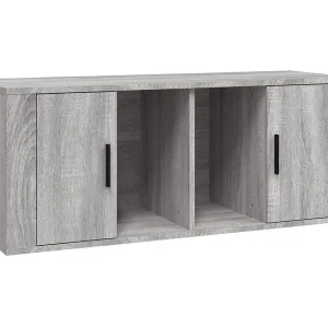 Alfinn Tv-meubel 100x35x40 cm bewerkt hout grijs sonoma eikenkleurig Alfinn Tv-meubel 100x35x40 cm bewerkt hout grijs sonoma eikenkleurig