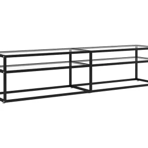 Ballypatrick  Tv-meubel 180x40x40,5 cm gehard glas transparant