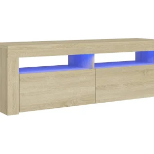 Afet Tv-meubel met LED-verlichting 120x35x40 cm sonoma eikenkleurig Afet Tv-meubel met LED-verlichting 120x35x40 cm sonoma eikenkleurig