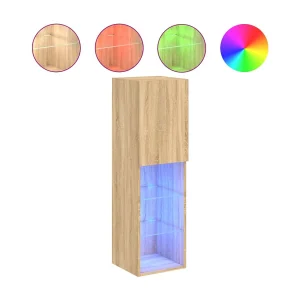Almar Tv-meubel met LED-verlichting 30,5x30x102 cm sonoma eikenkleur Almar Tv-meubel met LED-verlichting 30,5x30x102 cm sonoma eikenkleur