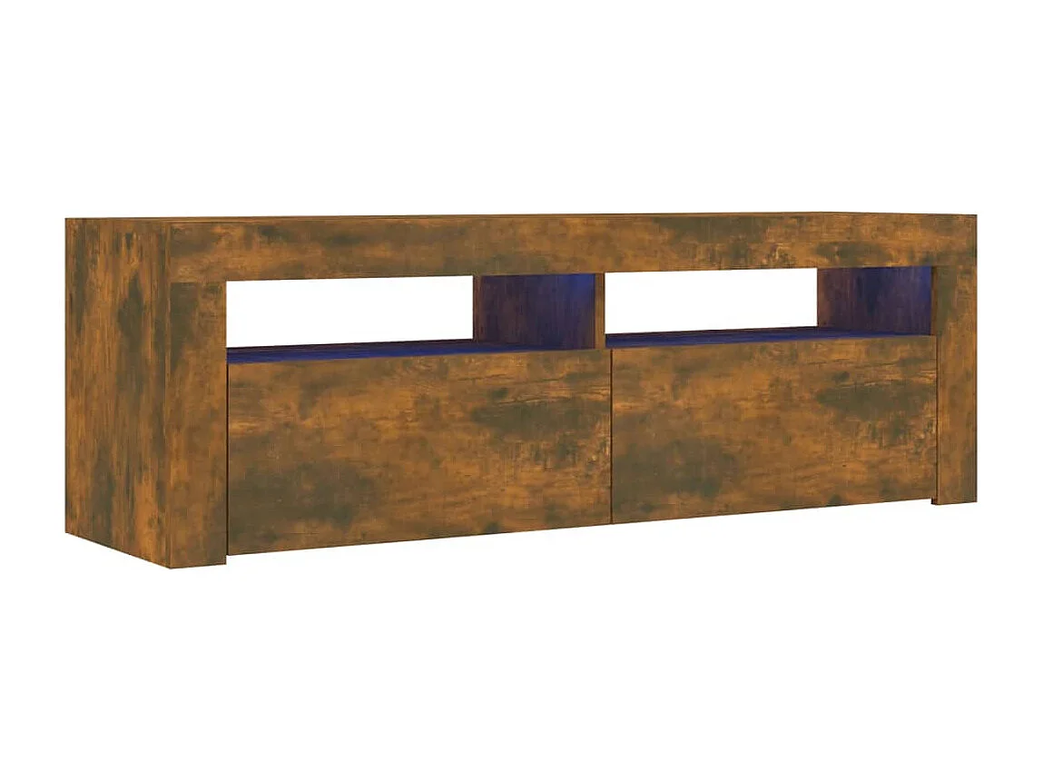 Afet Tv-meubel met LED-verlichting 120x35x40 cm sonoma eikenkleurig