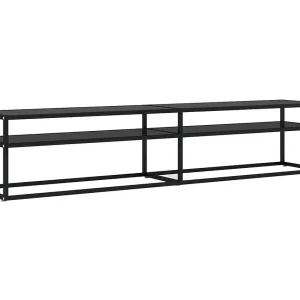 Ballypatrick Tv-meubel 200x40x40,5 cm gehard glas zwart Ballypatrick Tv-meubel 200x40x40,5 cm gehard glas zwart