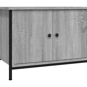 Ballyknockan  Tv-meubel met deuren 60x35x45 cm bewerkt hout grijs sonoma