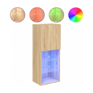 Almar Tv-meubel met LED-verlichting 40,5x30x102 cm sonoma eikenkleur Almar Tv-meubel met LED-verlichting 40,5x30x102 cm sonoma eikenkleur