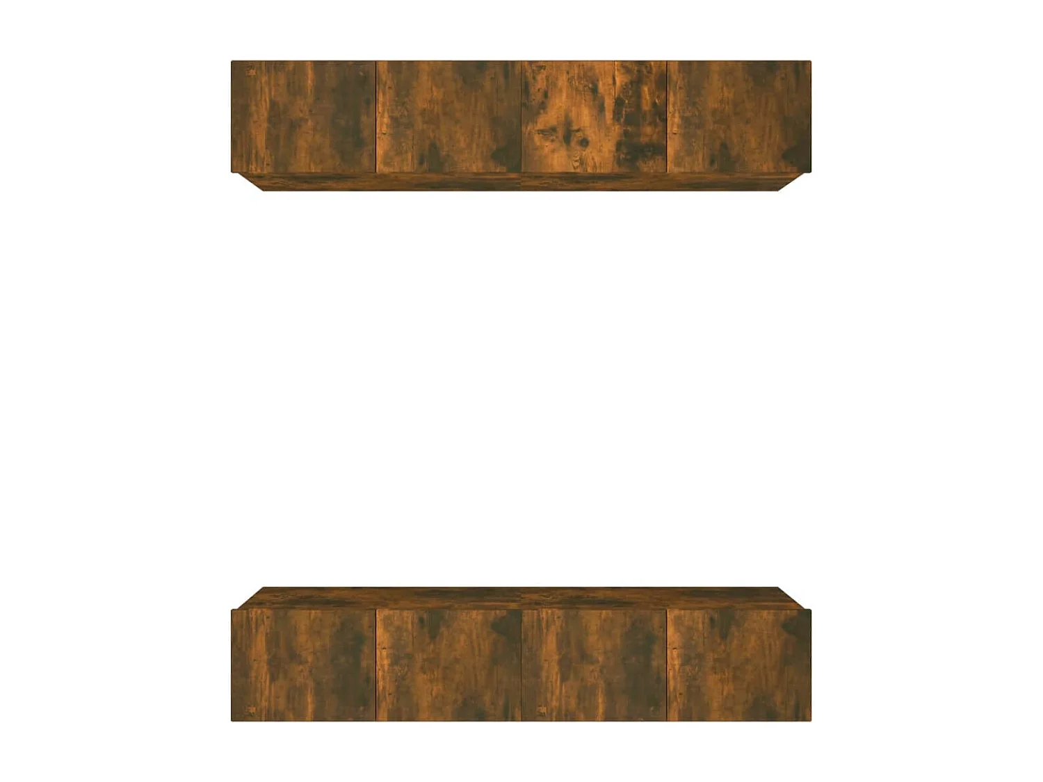 Assumption Tv-meubelen 4 st 80x30x30 cm bewerkt hout gerookt eikenkleur