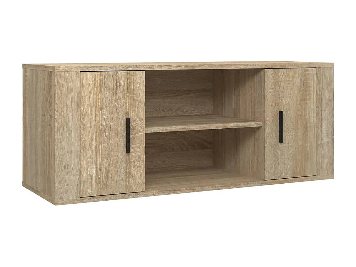 Åse Kristine Tv-meubel 100x35x40 cm bewerkt hout sonoma eikenkleurig