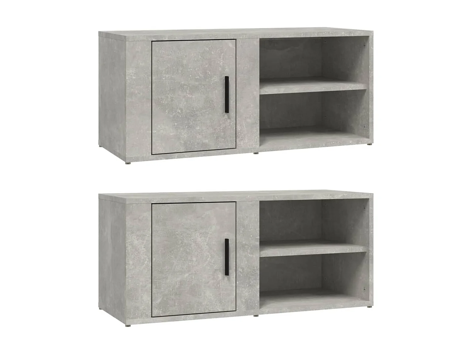 Arnaldo Tv-meubels 2 st 80x31,5x36 cm bewerkt hout betongrijs