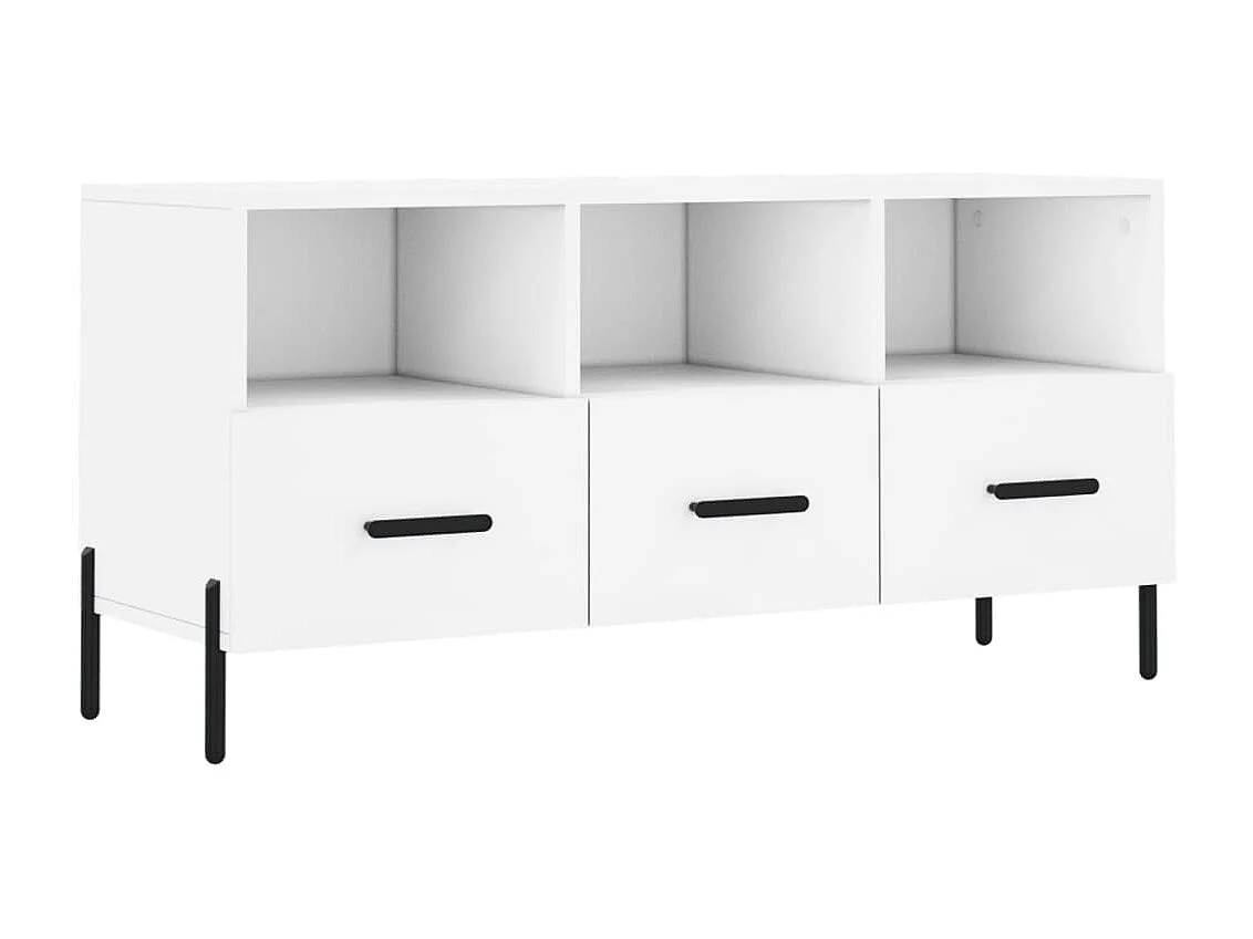 Abbeyfeale Tv-meubel 102x36x50 cm bewerkt hout wit