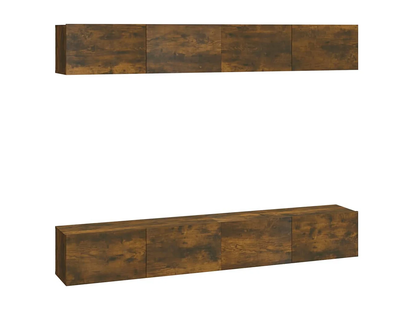 Assumption Tv-wandmeubels 4 st 100x30x30 cm gerookt eiken