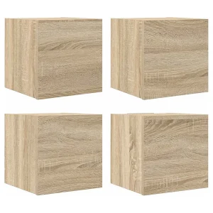Ahakista Tv-wandmeubelen 4 st 30,5x30x30 cm sonoma eikenkleurig Ahakista Tv-wandmeubelen 4 st 30,5x30x30 cm sonoma eikenkleurig