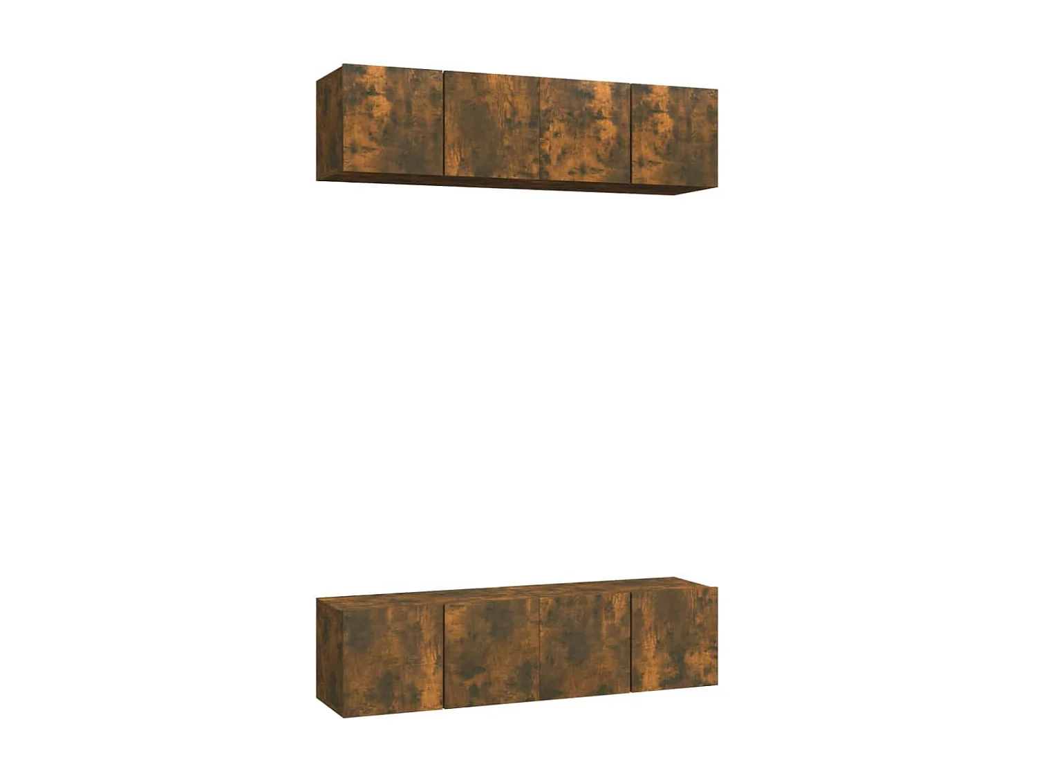Assumption Tv-meubelen 4 st 60x30x30 cm bewerkt hout gerookt eikenkleurig