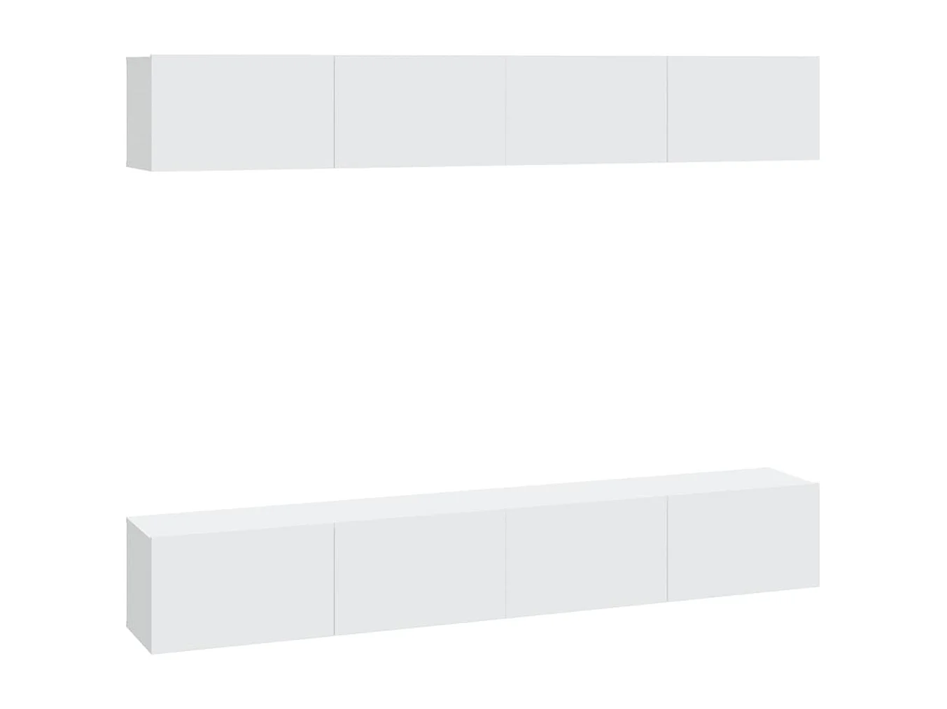 Assumption Tv-wandmeubels 4 st 100x30x30 cm wit
