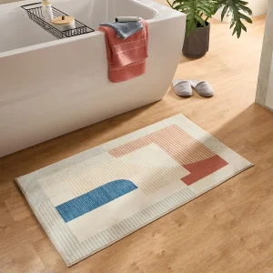 Badmat bedrukt met zachte pool 70×120 cm grijs multi Ariella Badmat bedrukt met zachte pool 70×120 cm grijs multi Ariella