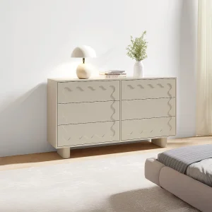 Ladenkast met 6 laden mdf in beige – ANEZA