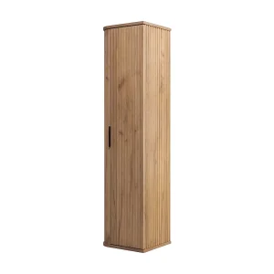Badkamerkast, Craft Eik, zwarte handgreep, 35,5 x 139 x 31,5 cm