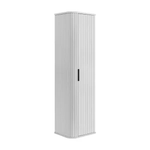 Badkamerkast, wit, zwarte handgreep, 35,5 x 139 x 31,5 cm Badkamerkast, wit, zwarte handgreep, 35,5 x 139 x 31,5 cm