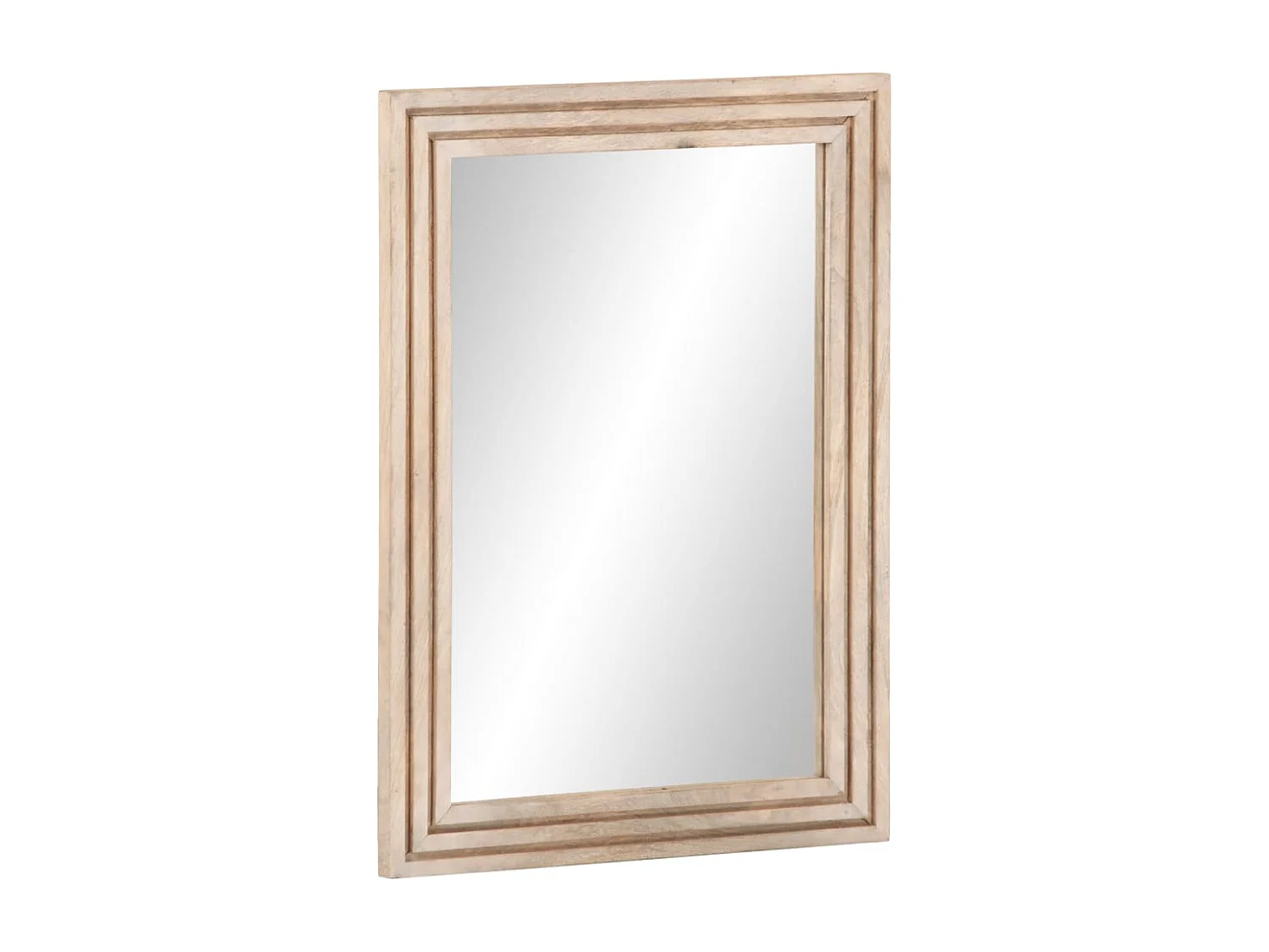 Badkamerspiegel 50x70 cm massief mangohout en glas