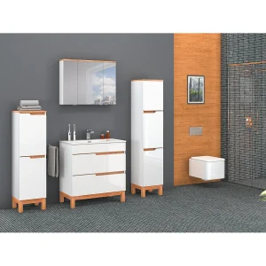 Badkamermeubel onder wastafel 60 cm 2 lades Wit Spek Badkamermeubel onder wastafel 60 cm 2 lades Wit Spek
