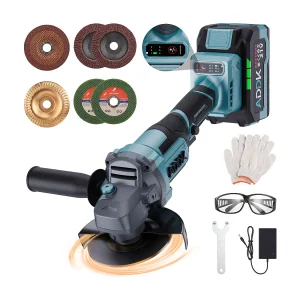 125mm snoerloze haakse slijper – 1 x 21V 4.0Ah accu – 9000 tpm borstelloze motor – 6 instelbare niveaus + 9 accessoires 125mm snoerloze haakse slijper – 1 x 21V 4.0Ah accu – 9000 tpm borstelloze motor – 6 instelbare niveaus + 9 accessoires