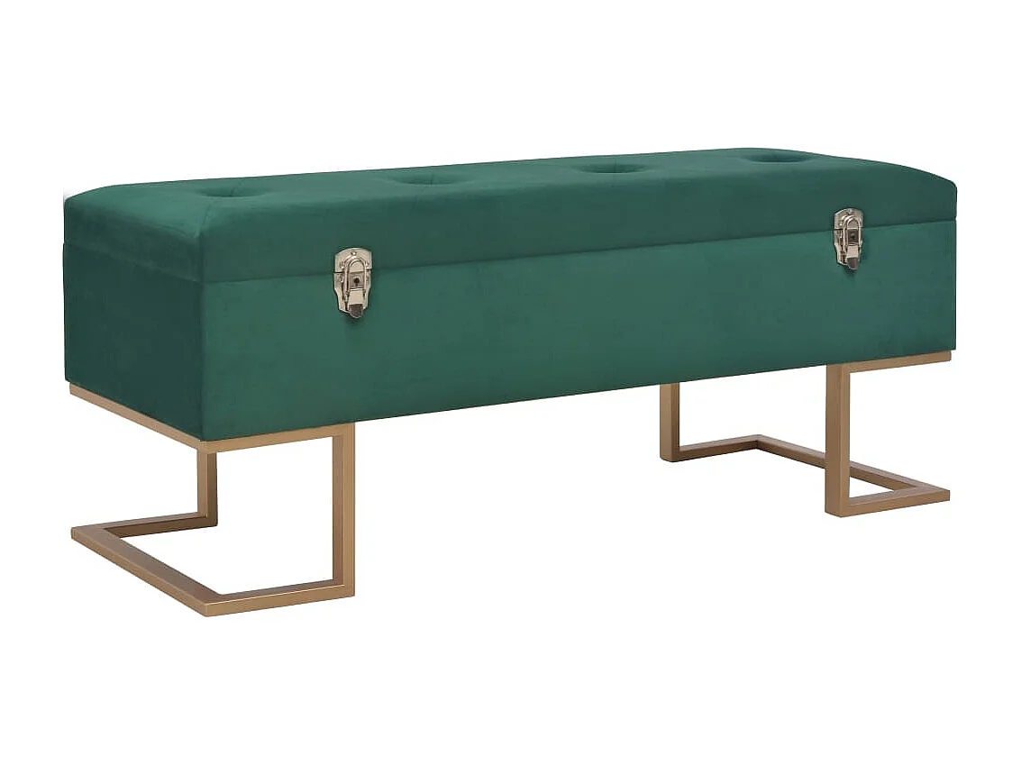 Bankje met opbergvak 105 cm fluweel groen