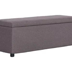Bankje met opbergvak 116 cm polyester taupe Bankje met opbergvak 116 cm polyester taupe