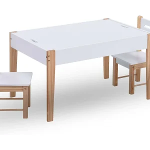 3-delige Kindertafel- en stoelenset krijtbord zwart en wit 3-delige Kindertafel- en stoelenset krijtbord zwart en wit