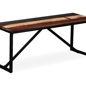 Bankje 110x35x45 cm massief gerecycled hout
